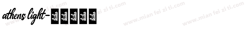 athens light字体转换
